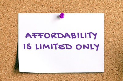 affordability is limited only for townhouses